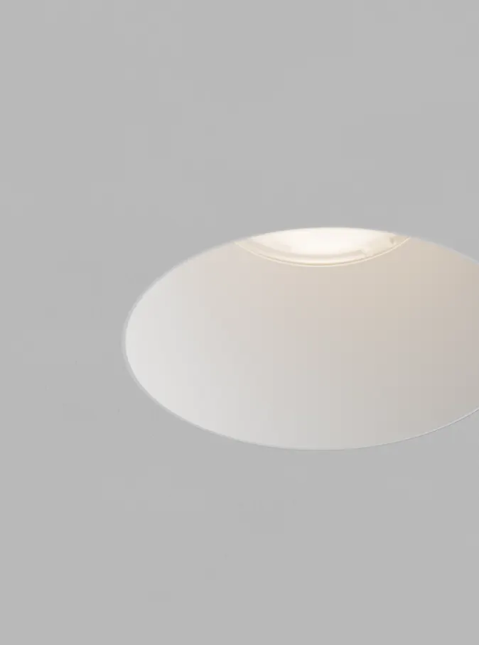 DMF recessed downlight trim set flush in a ceiling